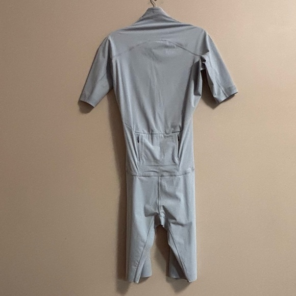 Johanna Parv Designer Sz L Stretchy Nylon Sprint Jumpsuit Grey new without tag - Picture 2 of 14